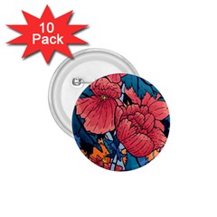 Flower Classic Japanese Art 1 75  Buttons (10 Pack) by Cowasu