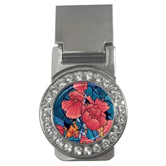 Flower Classic Japanese Art Money Clips (cz)  by Cowasu