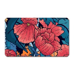 Flower Classic Japanese Art Magnet (rectangular) by Cowasu