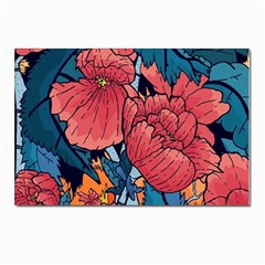 Flower Classic Japanese Art Postcard 4 x 6  (pkg Of 10) by Cowasu