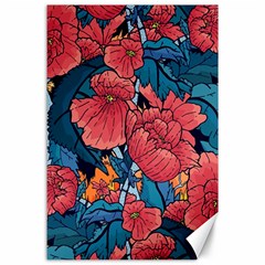 Flower Classic Japanese Art Canvas 24  X 36  by Cowasu