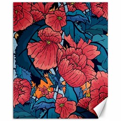 Flower Classic Japanese Art Canvas 11  X 14  by Cowasu