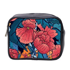 Flower Classic Japanese Art Mini Toiletries Bag (two Sides)