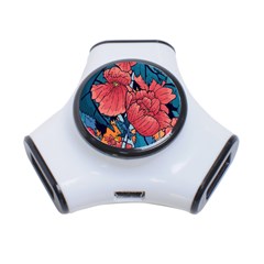 Flower Classic Japanese Art 3-port Usb Hub by Cowasu