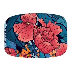 Flower Classic Japanese Art Mini Square Pill Box by Cowasu