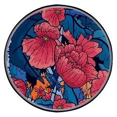 Flower Classic Japanese Art Wireless Fast Charger(black) by Cowasu