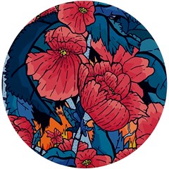 Flower Classic Japanese Art Uv Print Round Tile Coaster by Cowasu