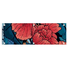 Flower Classic Japanese Art Banner And Sign 6  X 2  by Cowasu