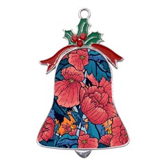 Flower Classic Japanese Art Metal Holly Leaf Bell Ornament