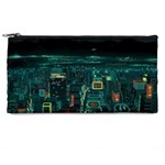 Night Black City Neon Sky Stars Moon Abstract Pencil Case Front