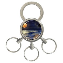 Beautiful Moon Nigh Sky Stars 3-ring Key Chain by Cowasu