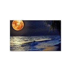 Beautiful Moon Nigh Sky Stars Sticker (rectangular) by Cowasu