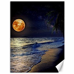 Beautiful Moon Nigh Sky Stars Canvas 36  X 48  by Cowasu