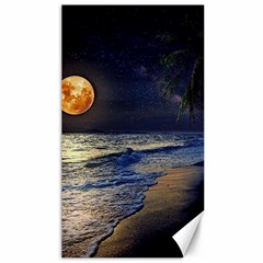 Beautiful Moon Nigh Sky Stars Canvas 40  X 72  by Cowasu