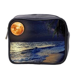 Beautiful Moon Nigh Sky Stars Mini Toiletries Bag (two Sides) by Cowasu