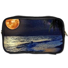 Beautiful Moon Nigh Sky Stars Toiletries Bag (two Sides) by Cowasu