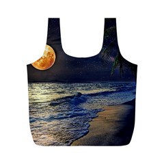 Beautiful Moon Nigh Sky Stars Full Print Recycle Bag (m) by Cowasu