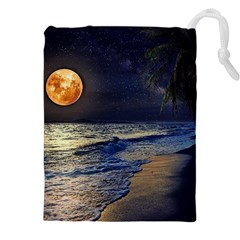 Beautiful Moon Nigh Sky Stars Drawstring Pouch (5xl)