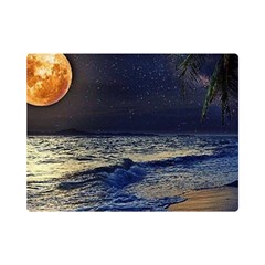 Beautiful Moon Nigh Sky Stars Premium Plush Fleece Blanket (mini) by Cowasu