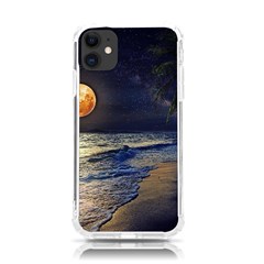 Beautiful Moon Nigh Sky Stars Iphone 11 Tpu Uv Print Case by Cowasu