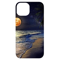 Beautiful Moon Nigh Sky Stars Iphone 14 Black Uv Print Case by Cowasu