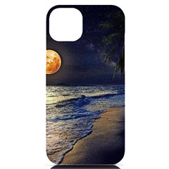 Beautiful Moon Nigh Sky Stars Iphone 14 Plus Black Uv Print Case by Cowasu