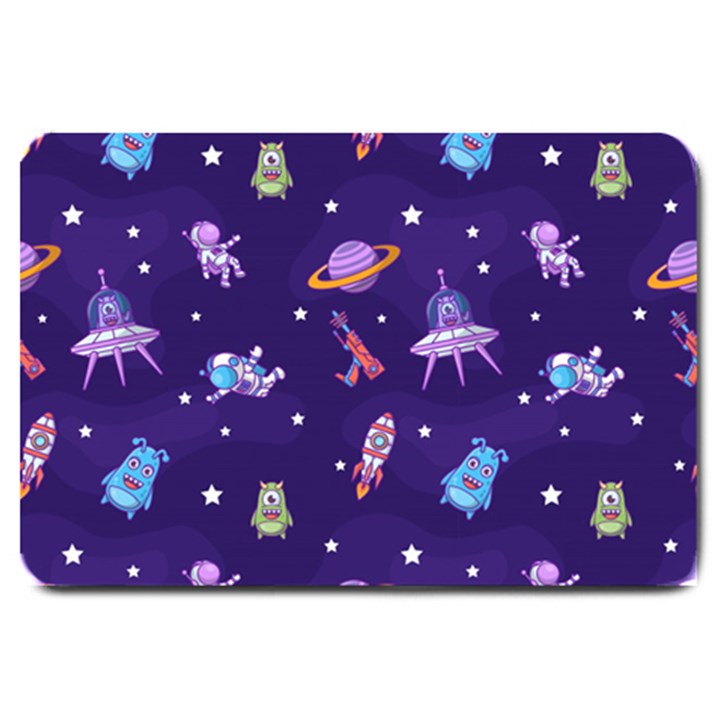 Space Seamless Pattern Large Doormat