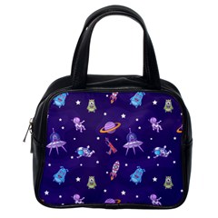 Space Seamless Pattern Classic Handbag (one Side) by pakminggu