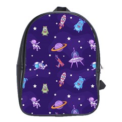 Space Seamless Pattern School Bag (xl) by pakminggu