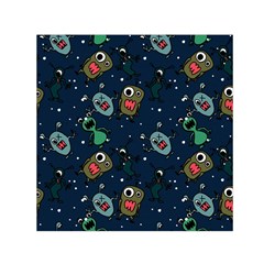 Monster Alien Pattern Seamless Background Square Satin Scarf (30  X 30 ) by pakminggu