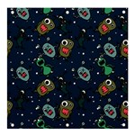 Monster Alien Pattern Seamless Background Banner and Sign 4  x 4  Front