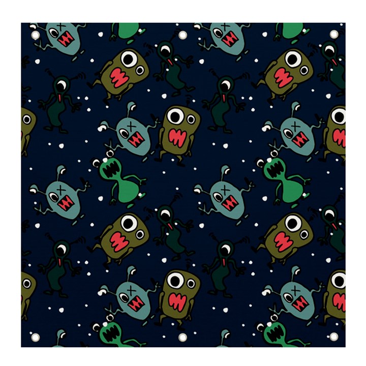 Monster Alien Pattern Seamless Background Banner and Sign 4  x 4 