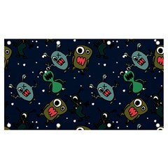 Monster Alien Pattern Seamless Background Banner And Sign 7  X 4  by pakminggu