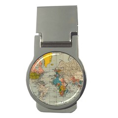 Vintage World Map Money Clips (round)  by pakminggu