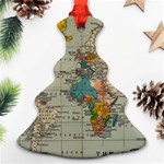 Vintage World Map Ornament (Christmas Tree)  Front