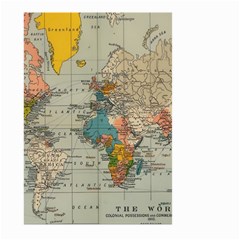 Vintage World Map Large Garden Flag (two Sides) by pakminggu