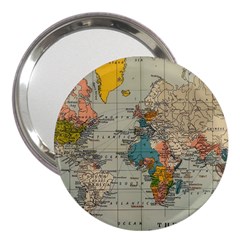 Vintage World Map 3  Handbag Mirrors by pakminggu