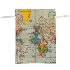 Vintage World Map Lightweight Drawstring Pouch (xl) by pakminggu