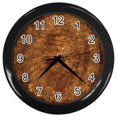 Annual-rings Wall Clock (black) by nateshop