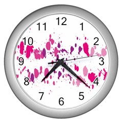 Blot-01  Wall Clock (silver) by nateshop