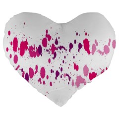 Blot-01  Large 19  Premium Flano Heart Shape Cushions by nateshop