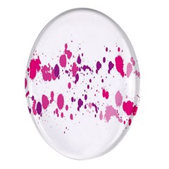 Blot-01  Oval Glass Fridge Magnet (4 Pack)