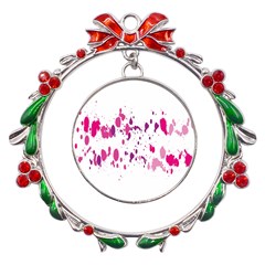 Blot-01  Metal X mas Wreath Ribbon Ornament