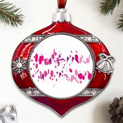 Blot-01  Metal Snowflake And Bell Red Ornament