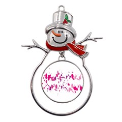 Blot-01  Metal Snowman Ornament by nateshop