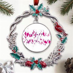 Blot-01  Metal X mas Wreath Holly Leaf Ornament by nateshop