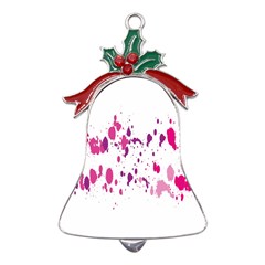 Blot-01  Metal Holly Leaf Bell Ornament