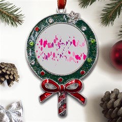 Blot-02 Metal X mas Lollipop With Crystal Ornament