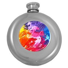 Colorful-100 Round Hip Flask (5 Oz) by nateshop