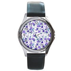 Violet-01 Round Metal Watch by nateshop